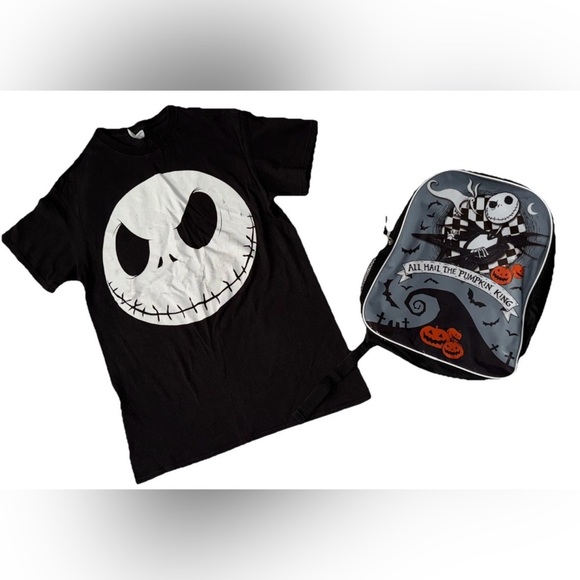 Disney Jack Skellington The Nightmare Before Christmas 15”Backpack& Matching Top - Picture 10 of 10